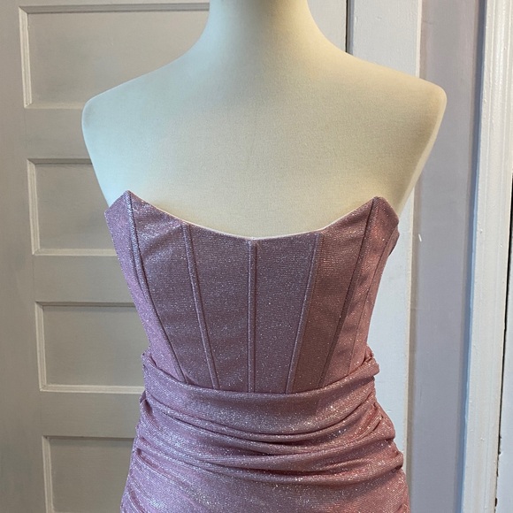 NWT Dressmezee Serena Lurex Corset Mini Dress, Size L - Picture 9 of 17